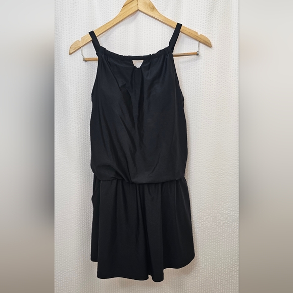 Smismivo Shorts Modest One Piece Romper Swimsuit- Jumpsuit w/pockets Size M - Picture 4 of 6